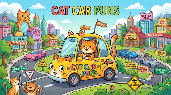 Cat Car Puns
