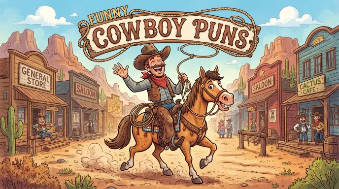 funny cowboy puns
