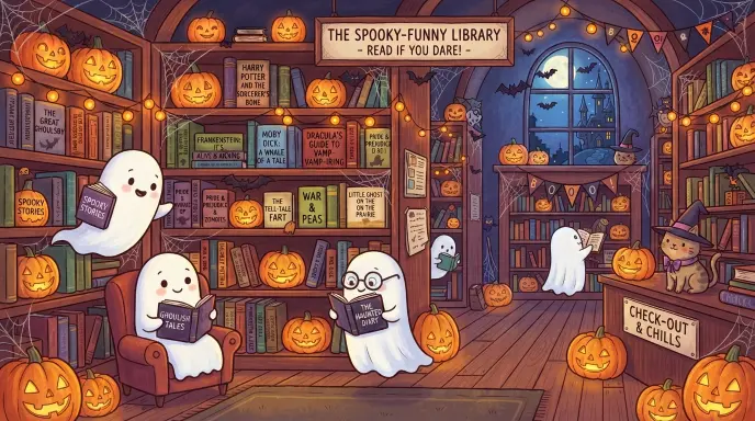 halloween library puns