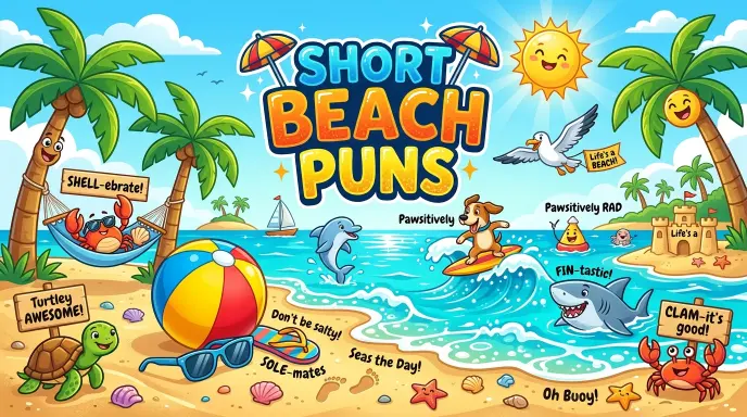 short Beach Puns