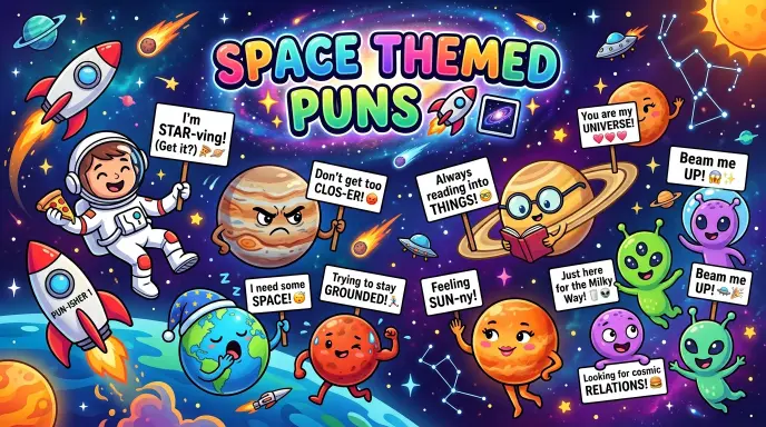 space themed puns