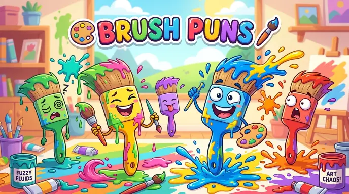 brush puns