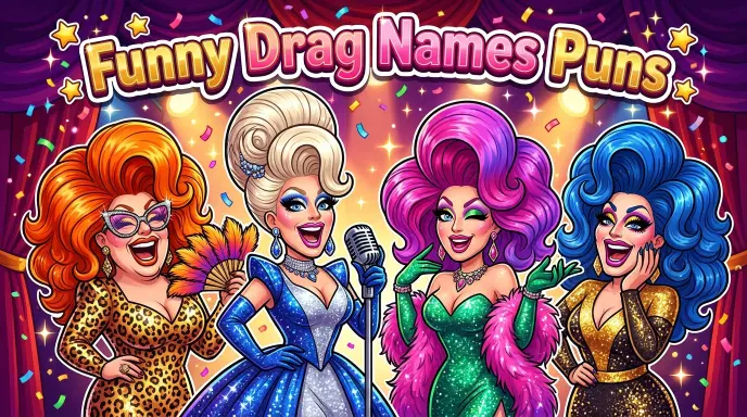 funny drag names puns